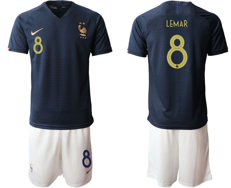 Men 2019-2020 Season National Team French home #8 blue Soccer Jerseys->france jersey->Soccer Country Jersey